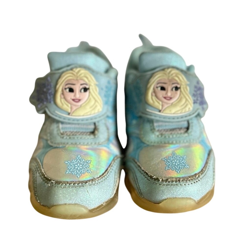 Disney Frozen Light-Up Sneakers Toddler Girls Size 7 – Elsa & Anna Glitter Shoes